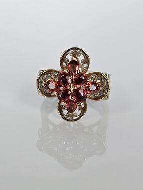 Incredibly Rare Genuine Red Sapphire Ring in Palladium Sterling Silver Sz 7!